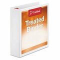 Cardinal Brands Cardinal, TREATED CLEARVUE LOCKING SLANT-D RING BINDER, 3 RINGS, 2in CAPACITY, 11 X 8.5, WHITE 32120